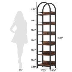 Rhevaen Narrow Bookcase Organizer Rack