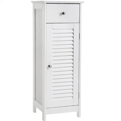 Shutter Bathroom Floor Cabinet Storage Organizer Tower Rack