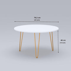 Anikaa Living Room Lounge Coffee Center Hairpin Legs Table mdf marble white