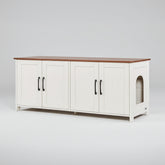 Roveizi Hallway LED TV Cat Space Cabinet Organizer Console Table