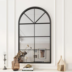 Smithin Mounted Hanging Arched Window Frame Home Decor Mirror