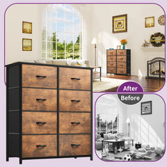 Uforic 8 Drawer Storage Living Lounge Dressers Cabinet Stand