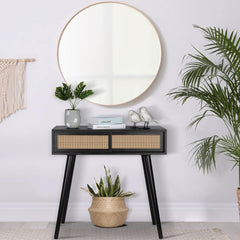 Rattan Entryway Vanity Console Tables
