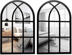 Hetwolo Arched Wall Farmhouse Wall-Mounted Mirrors