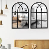 Hetwolo Arched Wall Farmhouse Wall-Mounted Mirrors