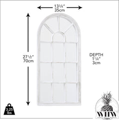 Holo House Worlds Window Pane Arched Wall Mirror
