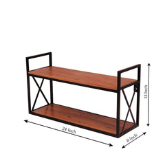 Woodsa Wooden Wall Home Kitchen Living Room Organizer Floating Shelve