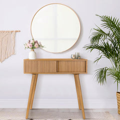 Rattan Entryway Vanity Console Tables