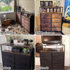 Armove Dresser Bedroom Lounge Living Room Cloth Fabrics Storage Table Rack