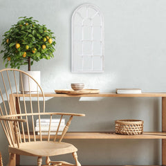 Holo House Worlds Window Pane Arched Wall Mirror