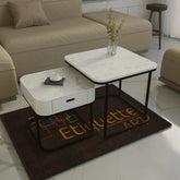 Etique Art Square End Coffee Table Slate Coffee Center Table (Set of 2)