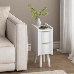 Lycoro Slim Nightstand Wooden Side Table