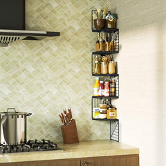 KANKEI Corner Shelf Wall Mount of 5 Tier Floating Shelves Wall Shelves - waseeh.com