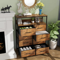 Armove Dresser Bedroom Lounge Living Room Cloth Fabrics Storage Table Rack