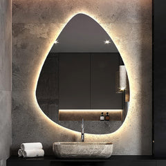 Raluu LED Lighted Bathroom Backlit Mirror Wall-Mounted Mirror Decor