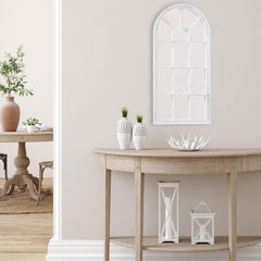 Holo House Worlds Window Pane Arched Wall Mirror