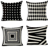 The Zebra Tribe Living Drawing Room Cushion Covers (Set of 4)