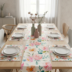 Blossom Trail Table runner with Mats