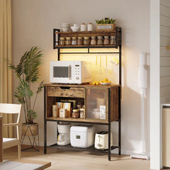 Bulut Kitchen Microwave Organizer Spice Holder Bakers Rack