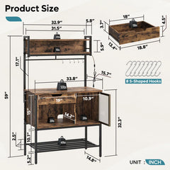 Bulut Kitchen Microwave Organizer Spice Holder Bakers Rack