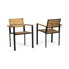 Burl Iron Outdoor Dining Armchair (Set of 2)