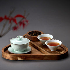 Triangle Shape Wooden Platter Tray