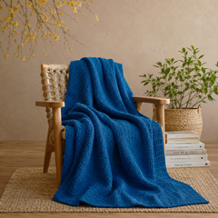 Waffles Terry Cotton Thermal Blanket