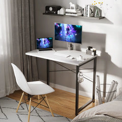 Djellona Metal Base Home Office Writing Working Desk