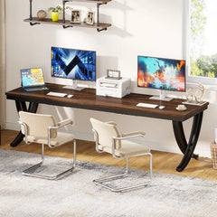 Dolliver Extra Long Double Computer Home Desk Table