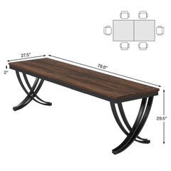 Dolliver Extra Long Double Computer Home Desk Table