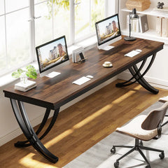 Dolliver Extra Long Double Computer Home Desk Table