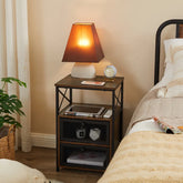 Kempst Nightstand with Flip Drawer Bedside Table