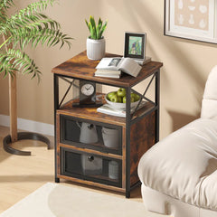 Kempst Nightstand with Flip Drawer Bedside Table