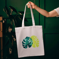 Leafy Contrast Tote Bag