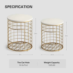 Jutsu Cat Living Lounge Center Coffee Serving Center Side Sofa Tables (Set of 2)