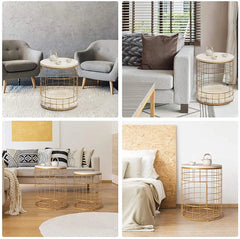 Jutsu Cat Living Lounge Center Coffee Serving Center Side Sofa Tables (Set of 2)