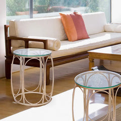 Hokaage Living Lounge Center Coffee Serving Sofa Side Tables (Set of 2)