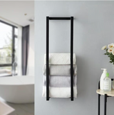 Tasoora Wall Mounted Metal Towel Floating Rack