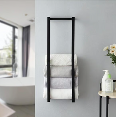 Tasoora Wall Mounted Metal Towel Floating Rack