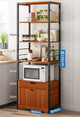 Milaaar Multi-layer Kitchen Cabinets Microwave Oven Storage Spice Organizer Rack