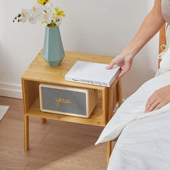 Maboo Living Bedroom Bedside Lamp Wood Side Table