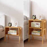 Maboo Living Bedroom Bedside Lamp Wood Side Table