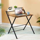 Toto 2-Tier Small Computer Desk Saving Folding Study Table