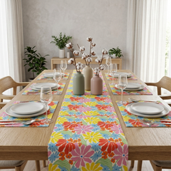 Wild Flower Grace Table runner with Mats
