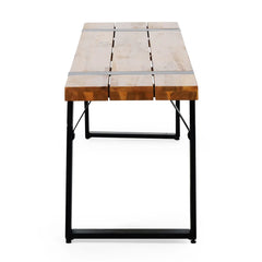 Zora Lawn Park Sitting Metal Wooden Bench