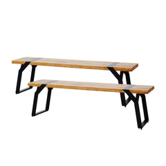 Zora Lawn Park Sitting Metal Wooden Bench