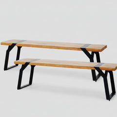 Zoratino Lawn Park Sitting Metal Wooden Bench