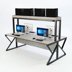 Clustory 4-seat Home Office Work Station Desk Table