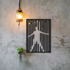 CR7 Silhouette Cristiano Wall Ronaldo Art - Iconic Footballer Decor for Sports Enthusiasts