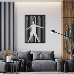 CR7 Silhouette Cristiano Wall Ronaldo Art - Iconic Footballer Decor for Sports Enthusiasts